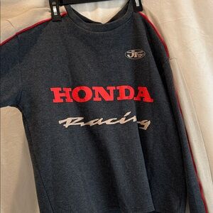 Honda Racing Men's Sweatshirt - Red and Gray